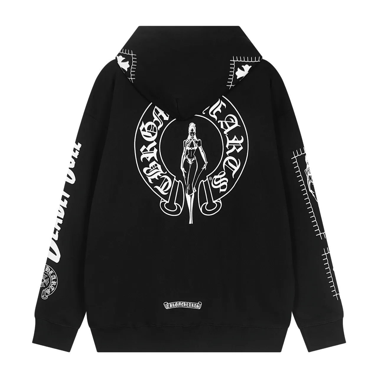 P270 Chrome Hearts European and American trendy brand comic sweatshirt Size: S M L XL Color: Black